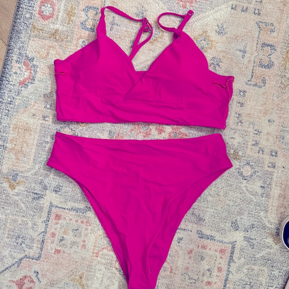 Hot Pink High Waisted Bikini